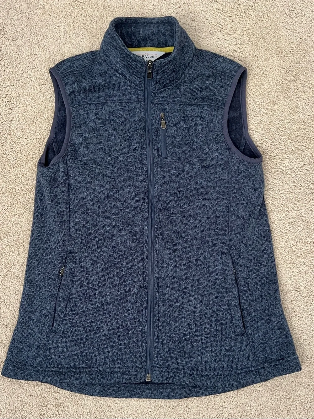 Orvis Fleece Vest Womens Small Blue Full Zip  Active Outdoor